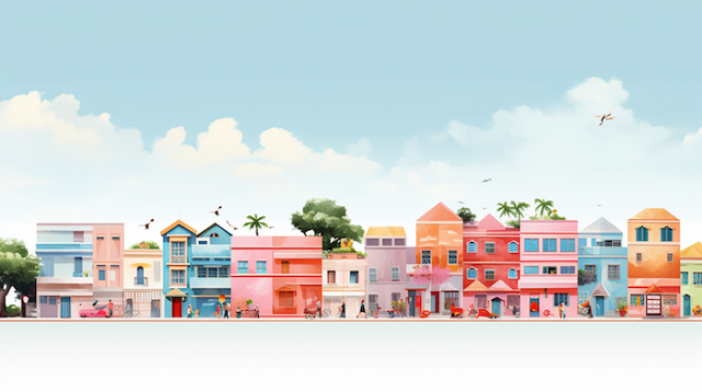 Illustration Of A Neighborhood In Singapore 640x358 