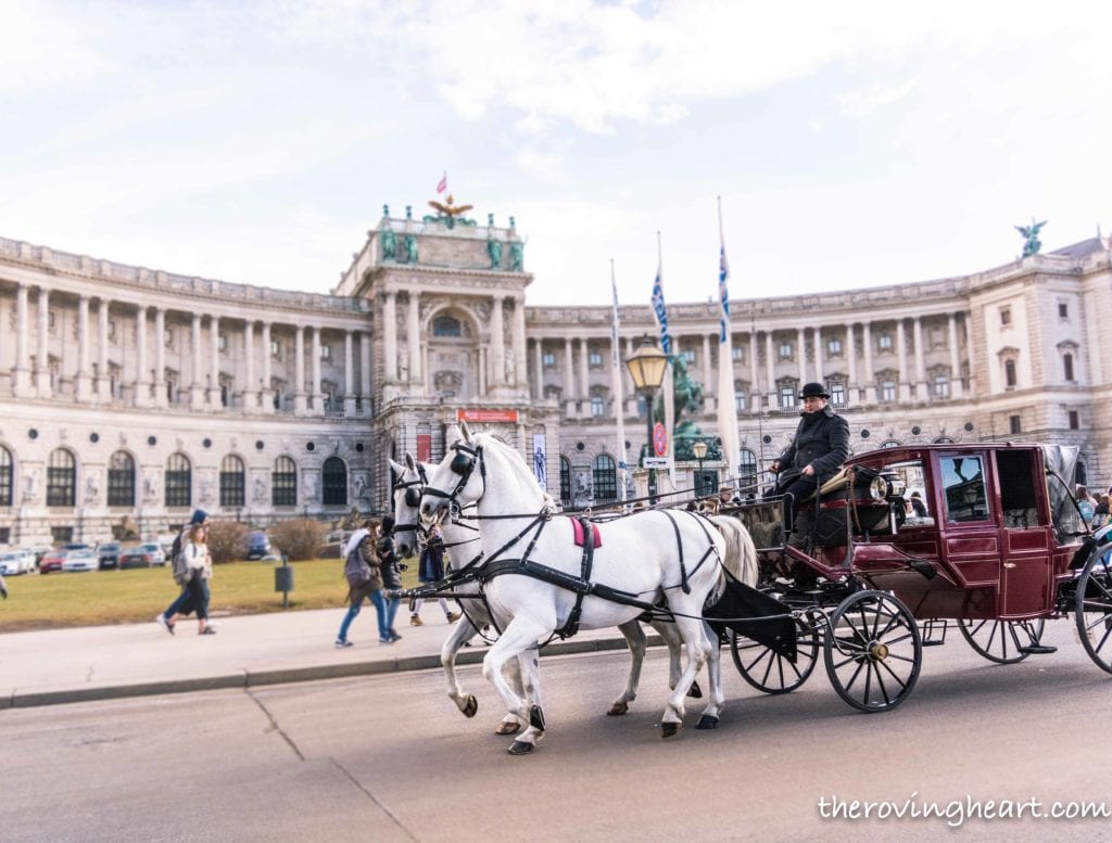 hofburg palace, vienna horse carriage, backpacking europe itinerary 2 weeks, 2 week europe trip