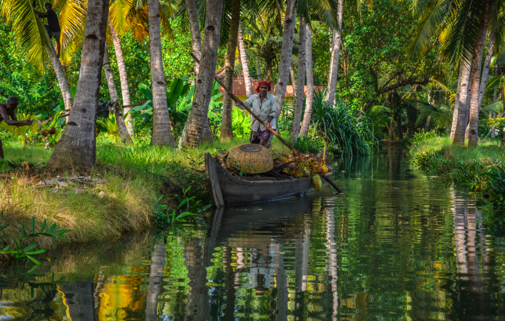 Kollam village backwaters, way of life in Kerala, humans by nature