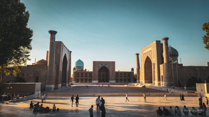 Evening at Registan Square in Samarkand