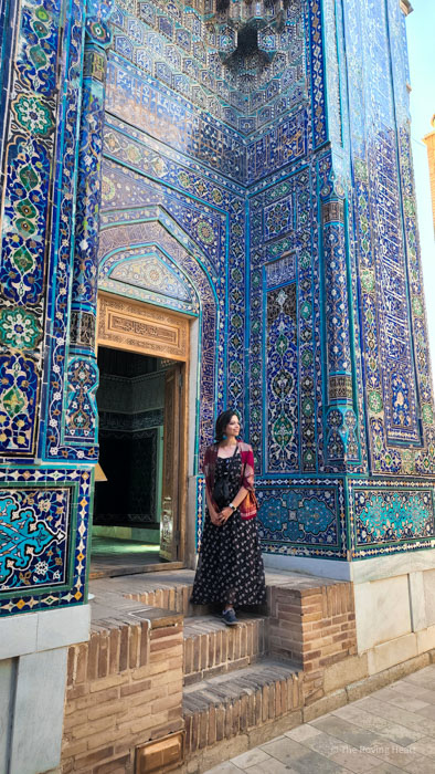 Shah-i-zinda mausoleum complex contains some of the richest tilework in Central Asia