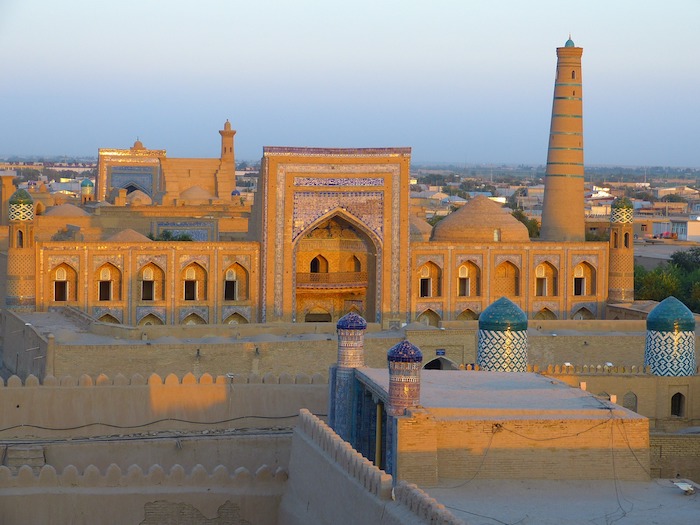 bird's eye view of Khiva Old Town