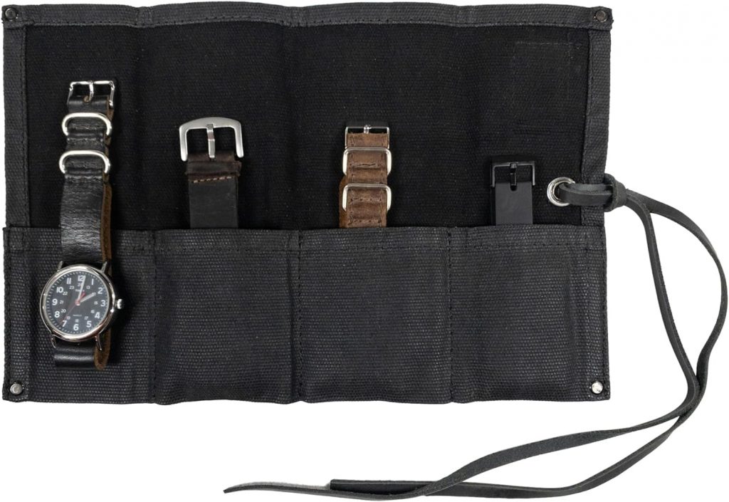 Hide & Drink, Travel Watch Roll Organizer with 4 Slots