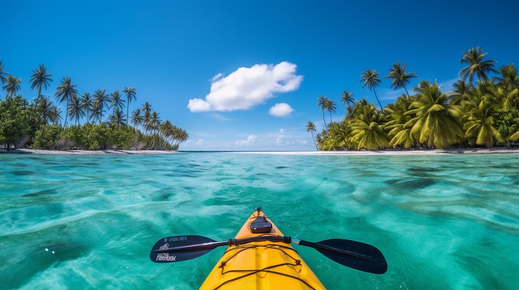 kayaking in the maldives