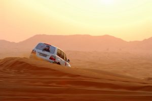 dubai desert safari experience during sunset